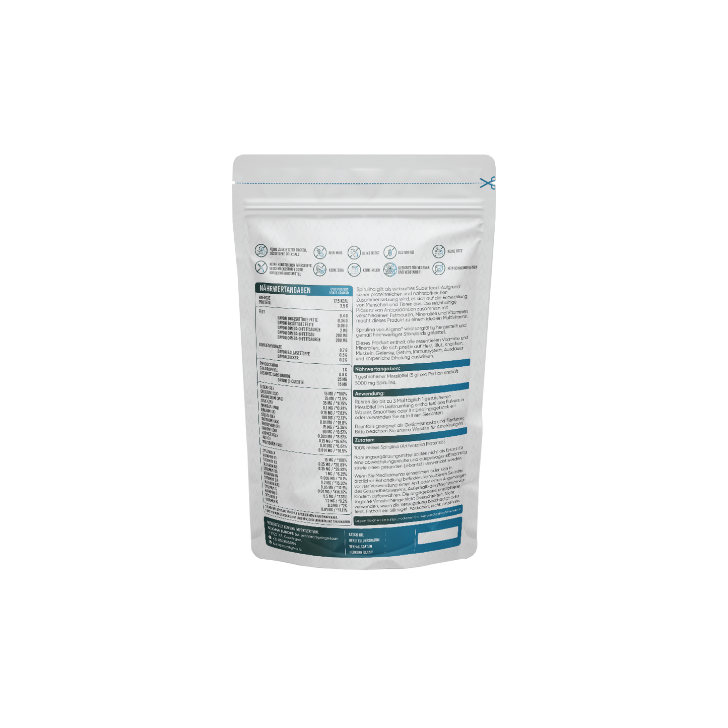 250 Gramm Bio-Spirulina-Pulver