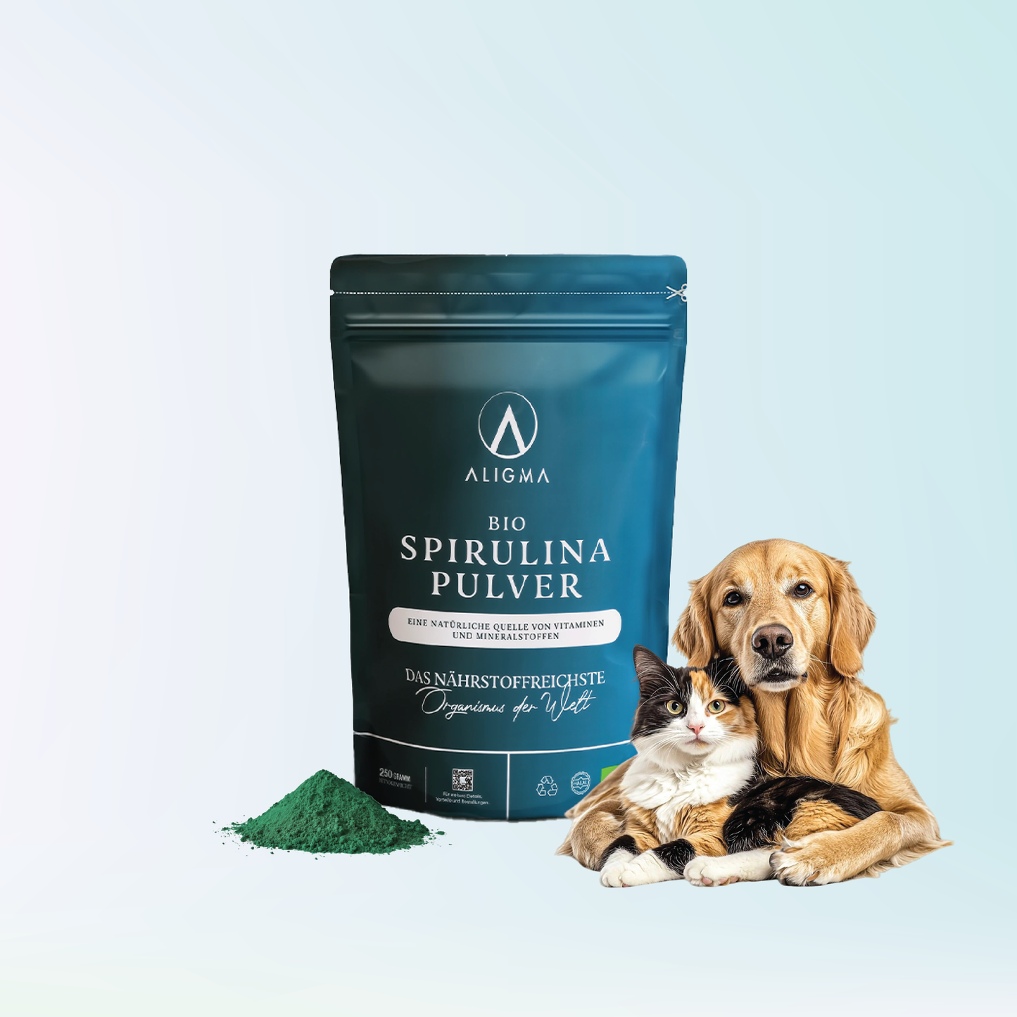 1000 Gramm Bio Spirulina Pulver für Ihr (Haus-)Tier