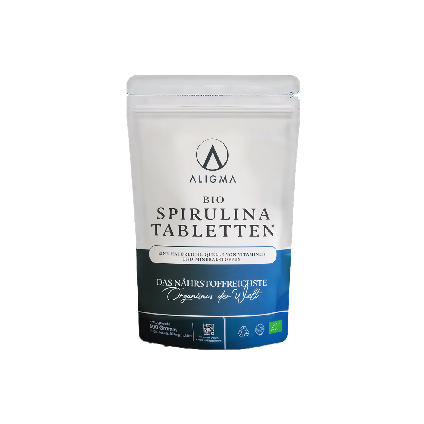 1000 Stück Bio Spirulina Tabletten - (500 mg pro Tablette)