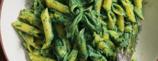 Pasta Pesto met Spirulina