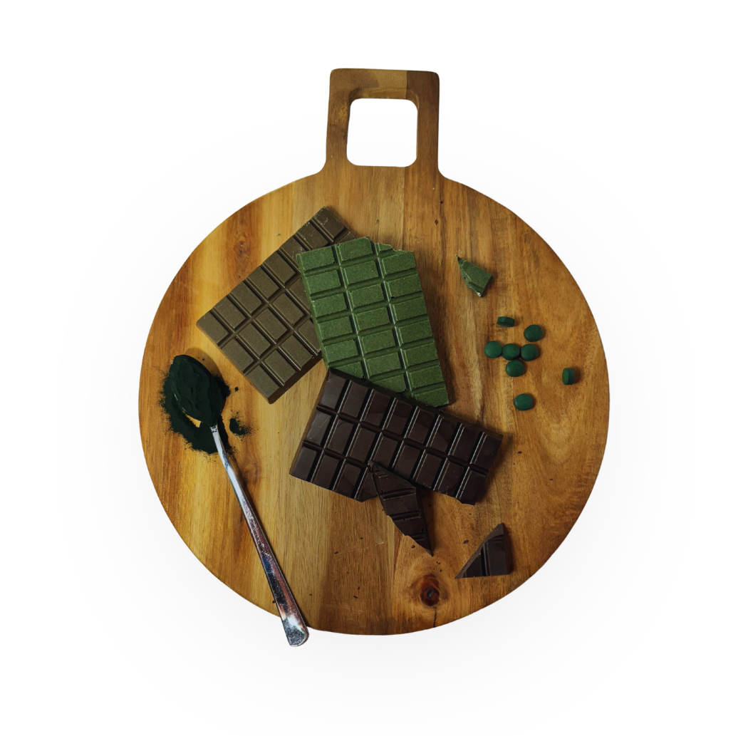 Schokolade mit Spirulina